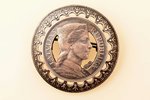 сакта, из монеты 5 латов, серебро, 26.95 г., размер изделия Ø 5.05 см, 20-30е годы 20го века, Латвия...