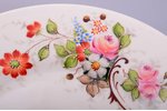 dekoratīvo šķīvju pāris, porcelāns, Rīgas Keramikas fabrika, roku gleznojums ar autora parakstu, gle...