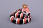 figurine, Snake, porcelain, Riga (Latvia), sculpture's work, signed painter's work, handpainted by A...