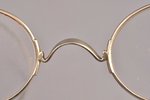 glasses, in case, "N.Prindull Optiker Riga.", metal, glass, Latvia, the 20-30ties of 20th cent....