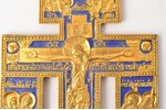крест, Распятие Христово, медный сплав, 1-цветная эмаль, Российская империя, конец 19-го века, 22.7...