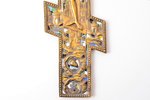 cross, The Crucifixion of Christ, copper alloy, 7-color enamel, Russia, the border of the 19th and t...