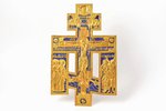 cross, The Crucifixion of Christ, copper alloy, 1-color enamel, Russia, the end of the 19th century,...