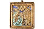 icon, the Holy Theophany (Epiphany) of our Lord, copper alloy, 3-color enamel, Russia, the 2nd half...