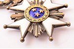 Орден Трёх Звёзд, 4-я степень, Латвия, 20е годы 20го века, 60.9 x 38.4 мм, 875 проба, в коробочке...
