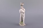 statuete, Kaķa kundze, porcelāns, Ukraina, Korostenes porcelāna rūpnīca, modeļa autors - A. Ševčenko...
