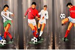 glass complect, 6 pcs. Football championship in Mexico, Latvia, USSR, the 80ies of 20th cent., h 14....