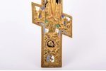 krusts, Kristus Krustā Sišana, vara sakausējuma, 5-krāsu emalja, Krievijas impērija, 19. un 20. gads...