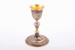 cup, silver, 700 standart, gilding, the middle of the 18th cent., 262.95 g, Lithuania(?), h 16.6 cm,...