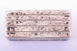 snuff-box, silver, 84 standard, 100.85 g, niello enamel, gilding, 8.5 x 3.9 x 3 cm, 1851, Moscow, Ru...