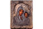 icon, Our Lady of Kazan, board, silver, painting, 84 standart, Russia, 1880-1890, 17.9 x 14.6 x 2.5...