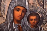 ikona, Kazaņas Dievmāte, dēlis, sudrabs, gleznojums, 84 prove, Krievijas impērija, 1880-1890 g., 17....