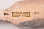 set of tablespoons, silver, 6 pcs, 84 standard, 477.30 g, 22.5 cm, 1843-1896, Riga, Russia...