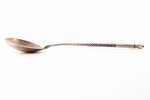 spoon, silver, art nouveau, 84 standard, 24.50 g, engraving, 16.3 cm, 1908-1917, Russia...