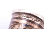thimble, silver, 875 standard, 4.40 g, niello enamel, h 1.8 cm, Ø 1.8 cm, the 60-70ies of 20th cent....