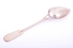 set of soup spoons, silver, 6 pcs., 84 standard, 297.8 g, 21.9 cm, by Johann Heinrich Emke, 1873, Ri...