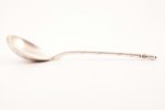 tablespoon, silver, 84 standard, 55.25 g, engraving, 19.8 cm, 1821-1856, Moscow, Russia...