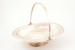 biscuit tray, silver, 84 standard, 571.00 g, engraving, 29 x 21 x 22 cm, 1888, Moscow, Russia...