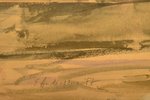 Andersons Edvīns (1929-1996), Upe ziemā, 1977 g., papīrs, akvarelis, 34.5 x 48.5 cm...