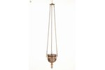 sanctuary lamp, silver, 84 standard, 132.40 g, total length 44 cm, Ø (inside) 5.5 - 4.7 cm, 1895, Mo...
