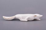 figurine, White fox, Art Deco, porcelain, Riga (Latvia), J.K.Jessen manufactory, 1936-1939, 12.3 cm,...
