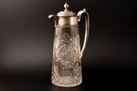carafe, crystal, silver, 84 standart, St. Petersburg, 1908-1917, Russia, the beginning of the 20th c...