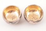 pair of saltcellars, silver, 84 standard, 43.60 g, h 2.1 cm, by Hesketh Timothy, 1880-1883, St. Pete...