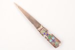 miniature dagger, silver, Qama, 84 standard, 8.05, enamel, total length (with scabbard) - 8.3 cm, le...