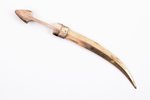 dagger, silver, Qama, "Кавзказ", 84 standard, 41.65 g, niello enamel, total length (with scabbard) -...