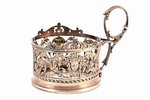 tea glass-holder, silver, 52.55 g, h (with handle) - 6.7, Ø (internal) - 5.7 cm, Alphonse Debain, 18...