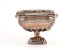 candy-bowl, silver, 84 standard, 332.60 g, gilding, 18.5 x 13.5 cm, h (with handle) -  19.4 cm, 1818...