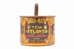 tea glass-holder, Tea "Atlanta", A. Belyakov, metal, Latvia, the 20-30ties of 20th cent., h (с ручко...