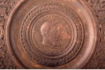 декоративная тарелка, в память коронации императора Александра III и Марии Феодоровны, 1883 г., F.W....