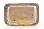 case, Gebr Buch Warschau, with key, brass, silver plated, Russia, Congress Poland, 1865-1872, 13.1 x...