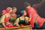шкатулка, "Тройка", фабрика  А. П. Лукутина, живопись, Российская империя, 2-я половина 19-го века,...