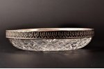 "nut bowl", crystal, silver, 84 standart, Moscow, Russia, the beginning of the 20th cent., Ø - 15.3,...