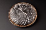 "nut bowl", crystal, silver, 84 standart, Moscow, Russia, the beginning of the 20th cent., Ø - 15.3,...