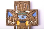 krusts, Kristus Krustā Sišana, vara sakausējuma, 6-krāsu emalja, Krievijas impērija, 19. un 20. gads...