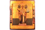 icon, Saint Nicholas of Mozhaysk; painted on gold, board, painting, Russia, the border of the 18th a...