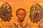 ikona, Svētnieks Možaiskas Nikolajs; gleznota uz zelta, dēlis, gleznojums, Krievijas impērija, 18. u...