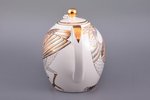 teapot, "Bird", porcelain, Rīga porcelain factory, signed painter's work, handpainted by Antonina Pa...