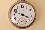 карманные часы, "Paul Buhre", Швейцария, начало 20-го века, металл, 8 x 5.5 см, Ø 47 мм, с гравировк...