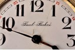 kabatas pulkstenis, "Paul Buhre", Šveice, 20. gs. sākums, metāls, 8 x 5.5 cm, Ø 47 mm, ar gravējumu...