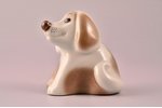 figurine, Dog, porcelain, Riga (Latvia), sculpture's work, handpainted by Valija Dimante, molder - V...