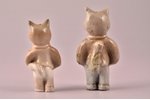 figurine, 2 cats, porcelain, Riga (Latvia), sculpture's work, molder - Aria Tsipruse, h 3.8, 4.5 cm...