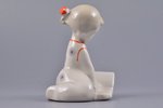 figurine, Girl with a book, porcelain, Riga (Latvia), USSR, Riga porcelain factory, molder - Pavlovs...