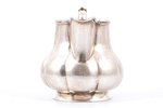 cream jug, silver, 84 standard, 208.75 g, h (with handle) - 9.5 cm, 1875, St. Petersburg, Russia, re...
