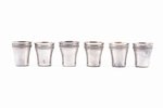 set, silver, small glasses, 12 pcs., 950 standard, 98.25 g, h - 4.2 cm, Charles Barrier, 1905-1923,...