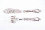 set, silver, tableware for fish plating, 2 pcs., 950 standard, (total weight of items) 297.70, engra...