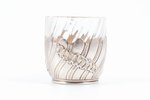 complect of 12 small liqueur silver glasses (950 standart, by Emile Puiforcat) with a silver plated...